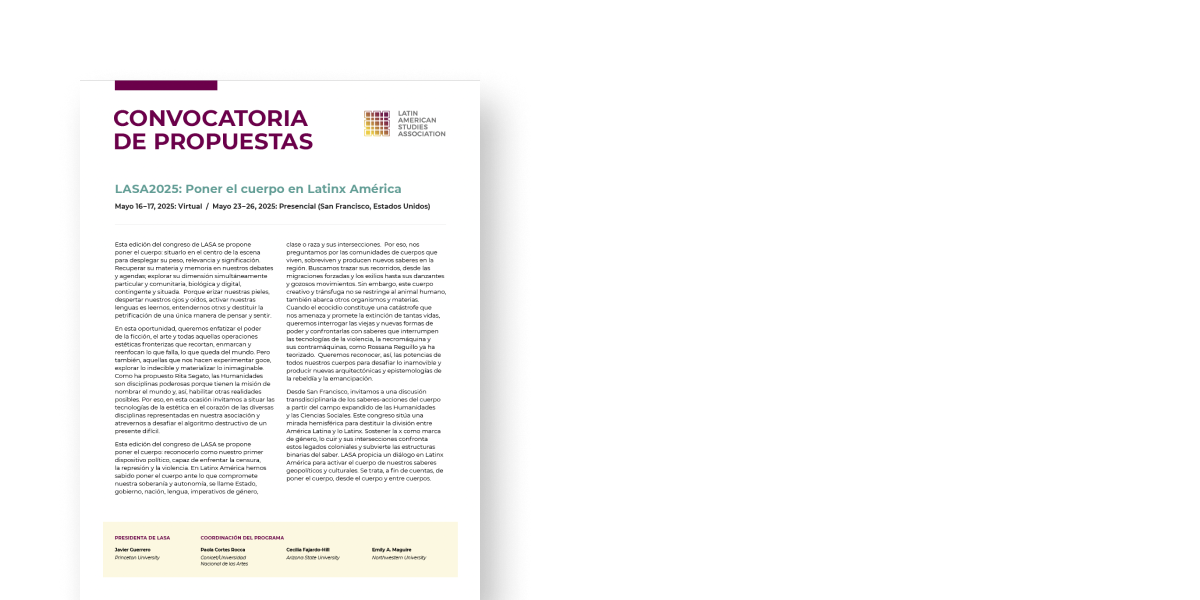 LASA2025 Call for Papers